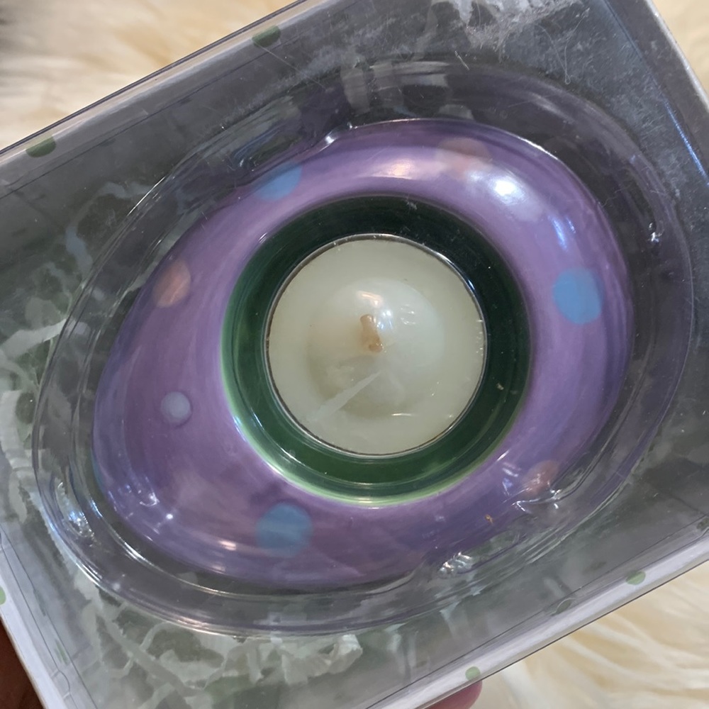 Ceramic easter egg tea light springtime gatherings